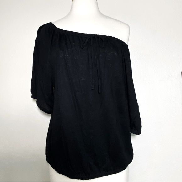 LOFT Black Linen Peasant Short Sleeve Top, XL & XXL - Picture 2 of 16